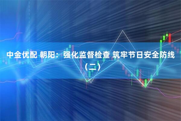 中金优配 朝阳：强化监督检查 筑牢节日安全防线（二）