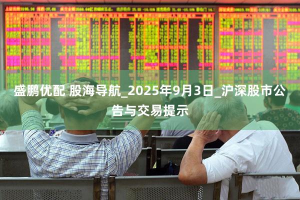 盛鹏优配 股海导航_2025年9月3日_沪深股市公告与交易提示